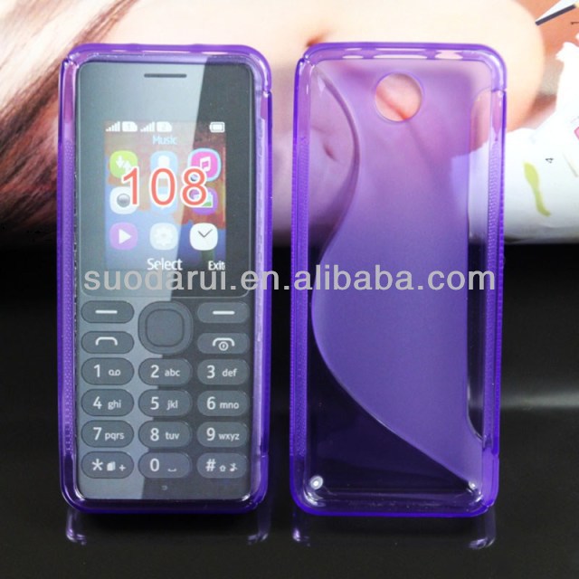 S Line TPU Gel silicon Cover Case for Nokia lumia 108