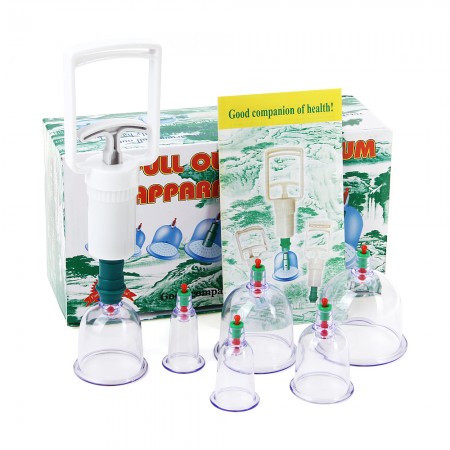 Cupping Set 6 Cups Vacuum Suction Pure physical therapy Body Healthy Care