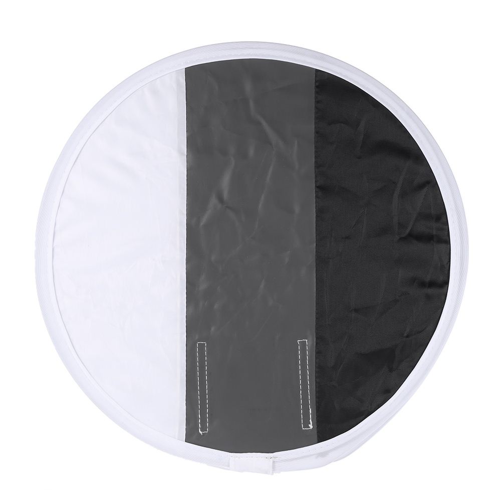 Multifunctional 12in/31cm Mini Portable Round On-camera Flash Diffuser Softbox for Flash Speedlite with White/Grey/Black Color