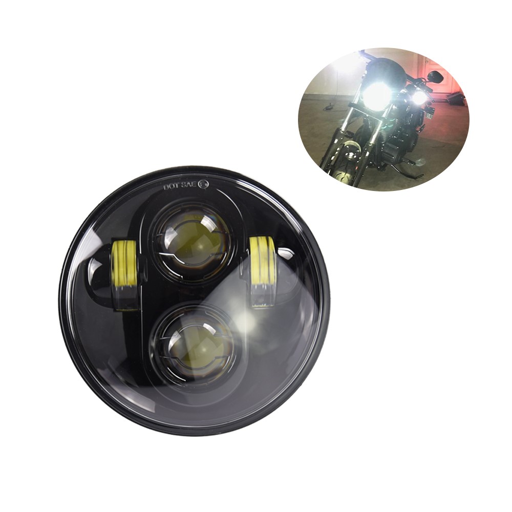 Factory Sell 5.75inch led headlight 12v 24v round led headlights for motorcycle H4 plug