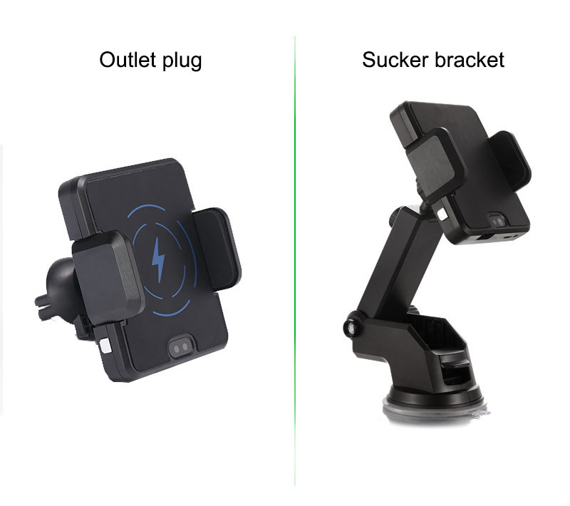QI Wireless Car Charger Infrared Sensor 2-in-1Air Vent Bracket Phone Holder Gravity Car Mount Fast Charging for Samsung Galaxy S