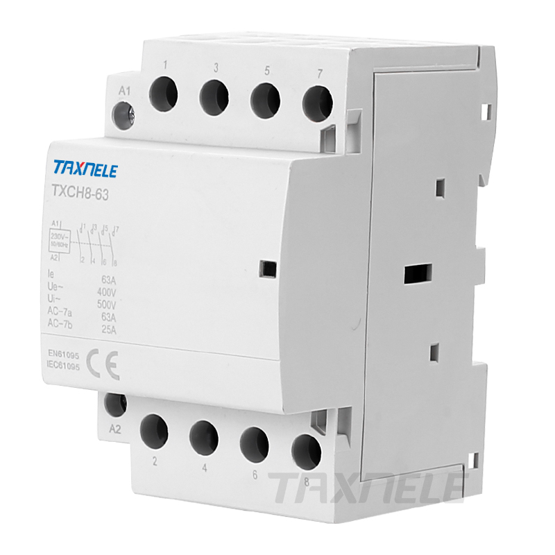 4P 32A 63A 2NC2NO 4NO 4NC 220V/230V 50/60HZ Din rail Household AC Modular contactor