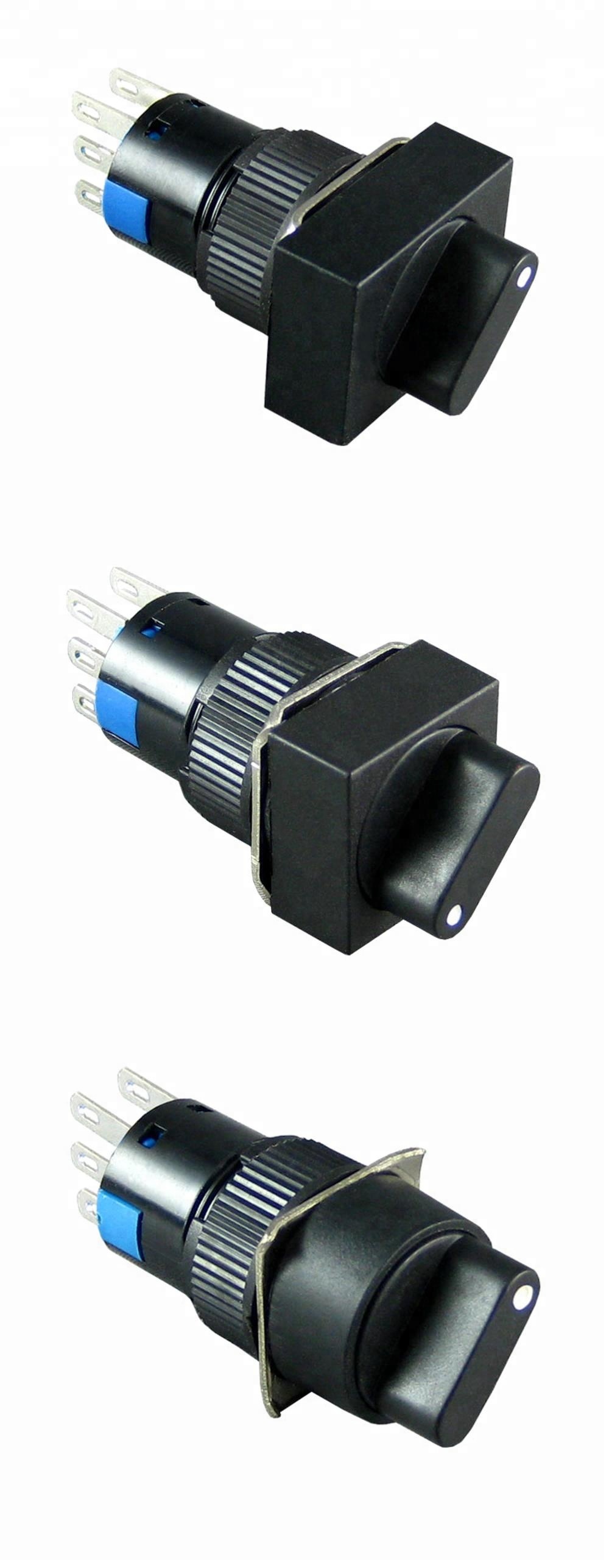 AX16 factory price free sample 16mm rotary switch 2 position