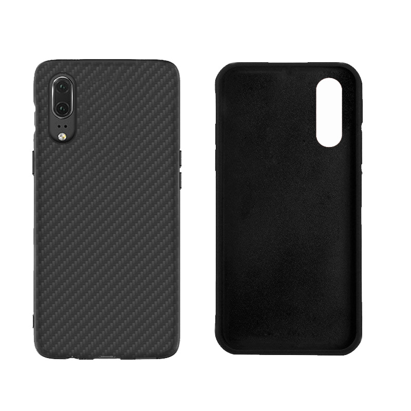 Premium Carbon Fiber  Case Full Sides Protective Shell Back shockproof Cover For Huawei P20