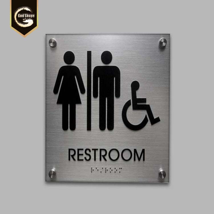 China wholesale office shopping mall  plaque sign plate for door or wall toilet sign plate