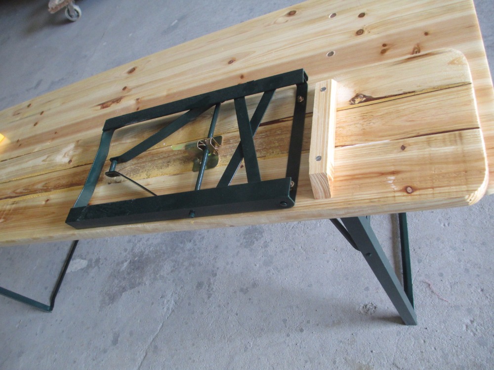 certification wooden beer garden table and bench sets / beer garden table and bench