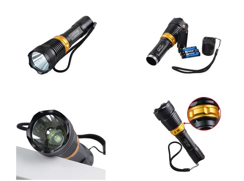 TP-55 XPE IP68 Waterproof LED Flashlight for Diving