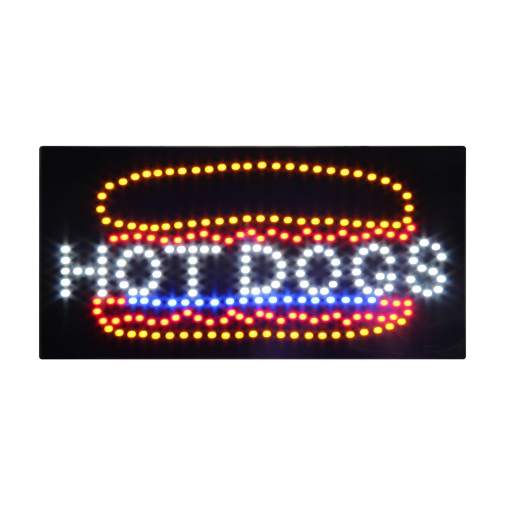 Hidly 12*24'' Super Bright LED Sign Indoor Advertising Acrylic LED Sign for Hot Dog Shop