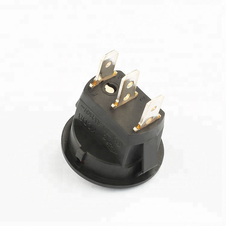 KCD8 waterproof illuminated round 3 pins on off rocker switch