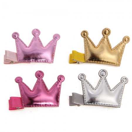 4 Colors Hair Hairpin Crown Star Baby Kids Clip Girl Accessories Children Cute