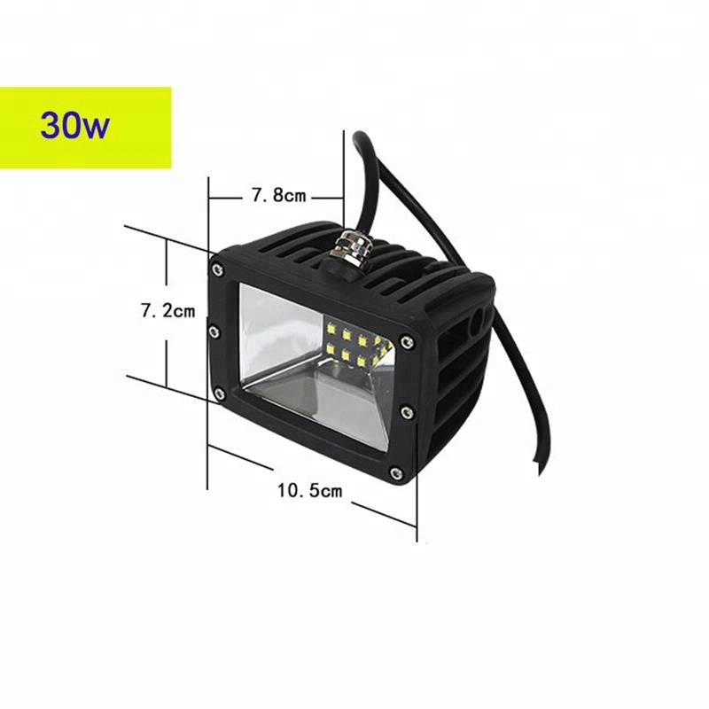 30w 60w 120w Rectangular Led Work Light Flood Barra Led Driving Light Bar 12v 24v Offroad Lamp Mining Truck 4x4 Off Road Atv Utv