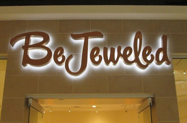 Backlit Stainless Steel Signage Advertising 3D Illuminated Shop Front Led Letters Signs