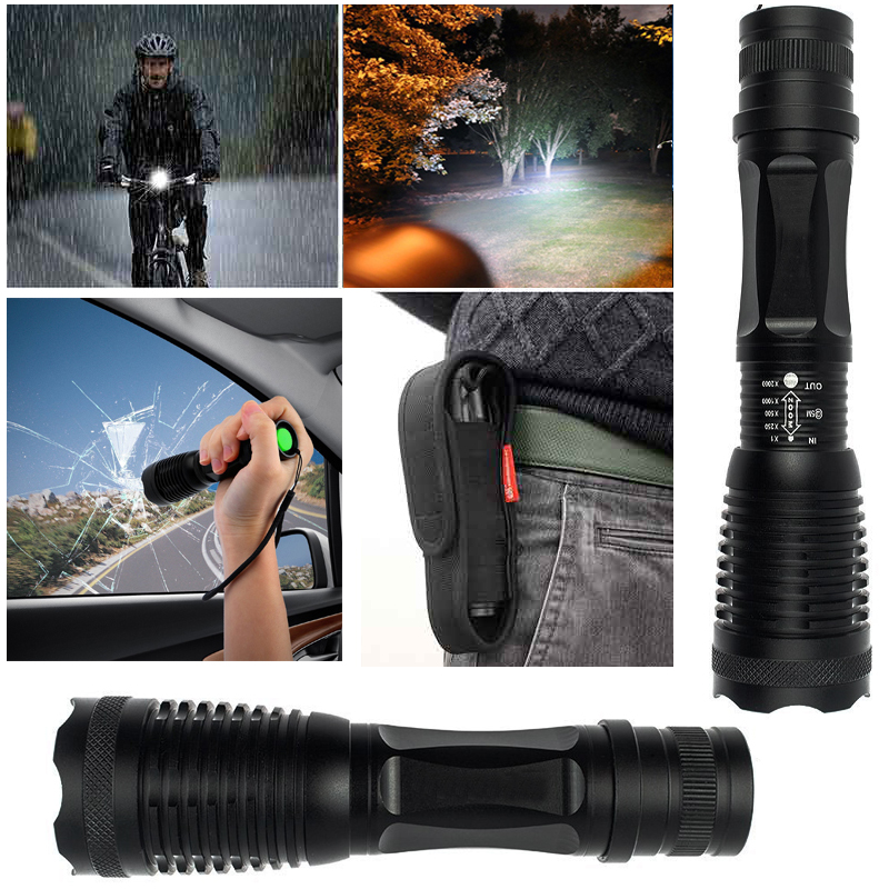 10W XML T6 LED flashlight strong light high power led flashlight for outdoors