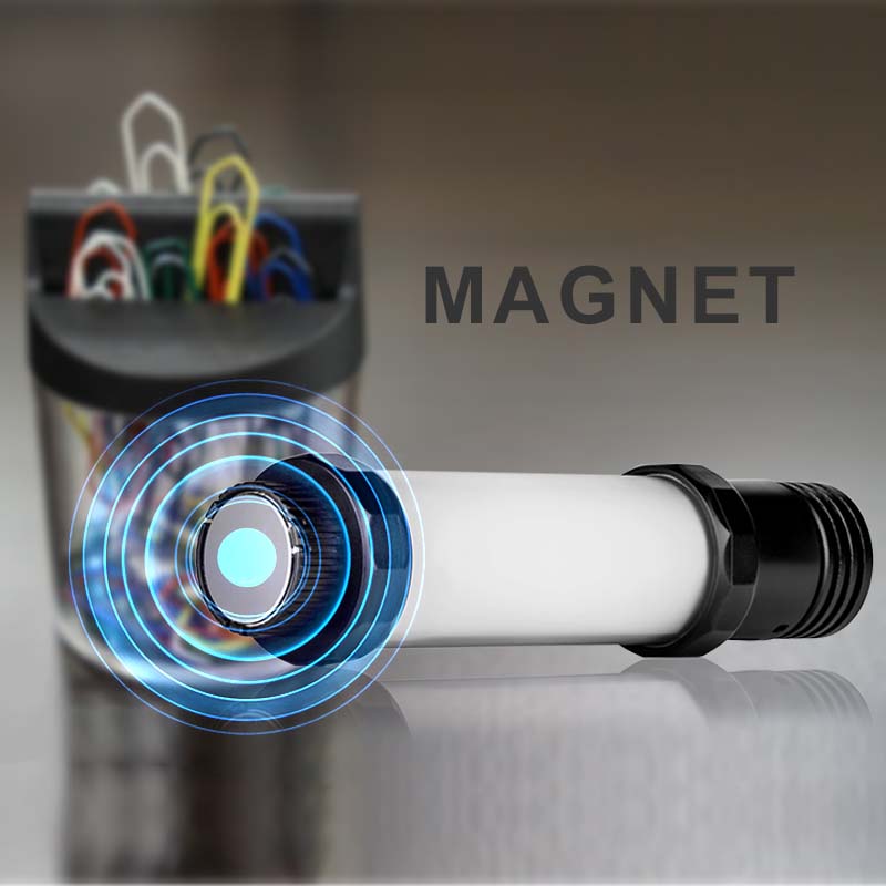 IP68 fashion portable magnetic power bank led camping torch light