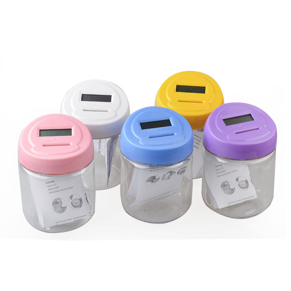 Wholesale Bank Digital Coin Counting Piggy Bank Plastic Saving Money Jar