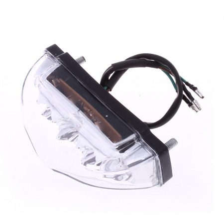 Motorcycle Quad ATV 9 LED Red Rear Tail Light Clear Casing