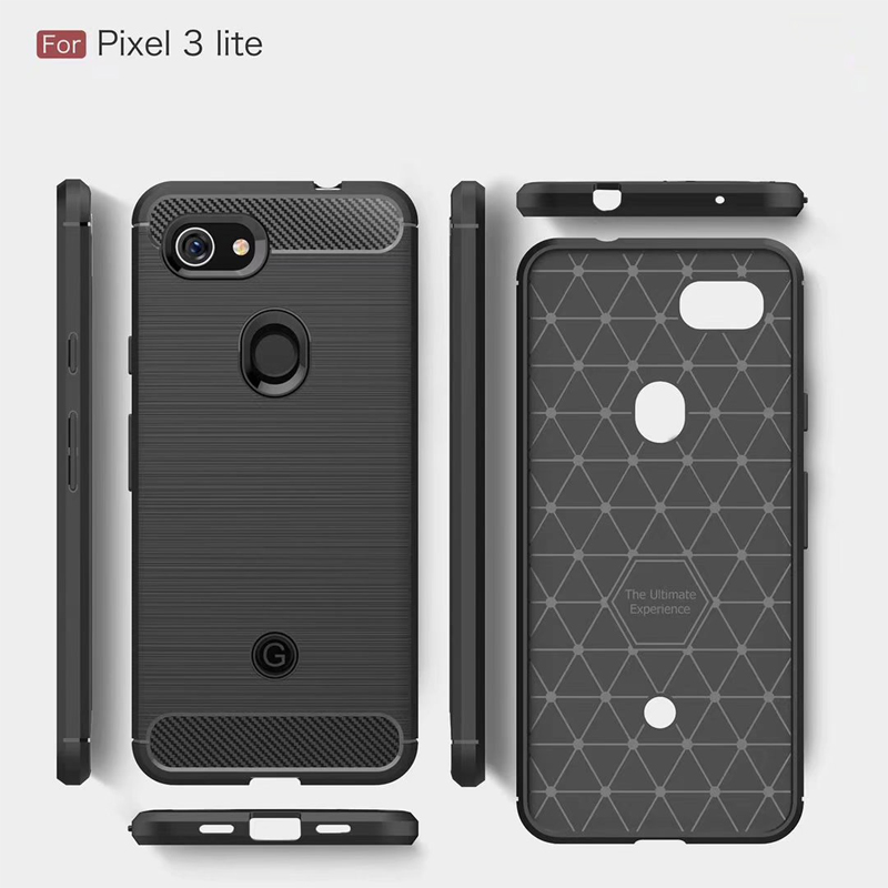 New Arrival Shockproof Carbon Fiber Case Cover for Google Pixel 3 Lite TPU+PC case