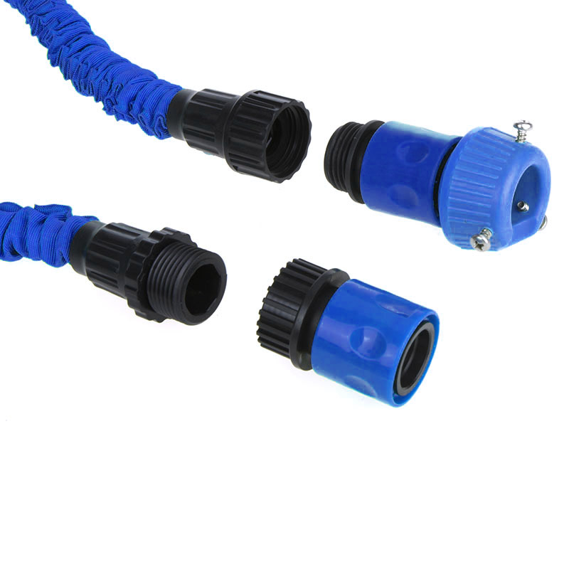 Extensible Magic Flexible Garden Water Hose 100FT For Drip irrigation Car Watering With Spray Gun Blue