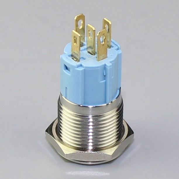 16mm Mini Flat Button Normally Open Push Button Led