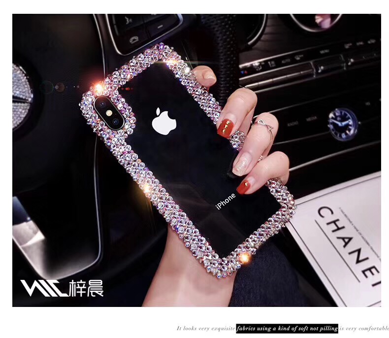 Acrylic Bling Bling Diamond Bumper Phone Case for Samsung Galaxy S7 S8 S9 , for iPhone 7 Glitter Case