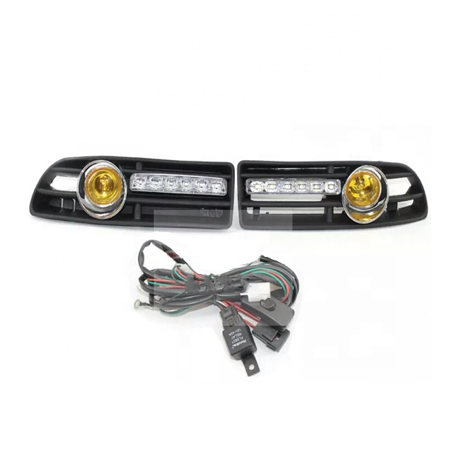 LED Fog Lamp case frame cover yellow light For Volkswagen VW Jetta IV BORA 2002 -2004