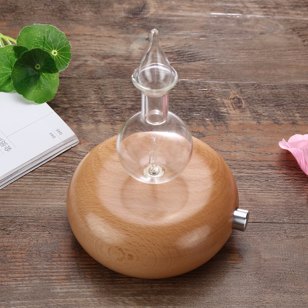 Hidly 20ml glass with wood base waterless pure essential oil diffuser for improving air quality