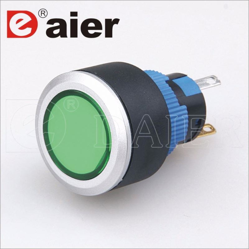 Flat Button Illuminated waterproof t85 Plastic Push Button Switch 22mm