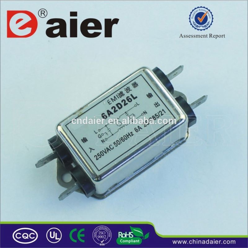 Multistage EMI Electrical Noise Single-Phase Filter