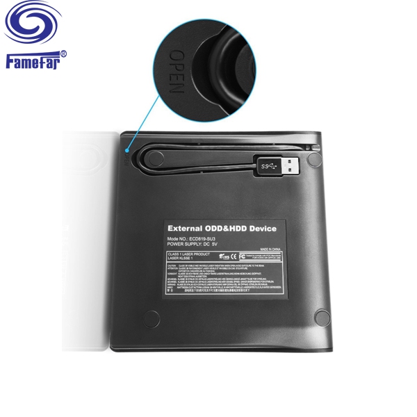 Factory hot sale external dvd drive price Portable Slim DVDROM DVDRW Burner Writer