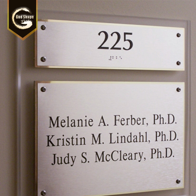 Custom Wayfinding Plate Room Door ID Plaque Restroom Ada Sign
