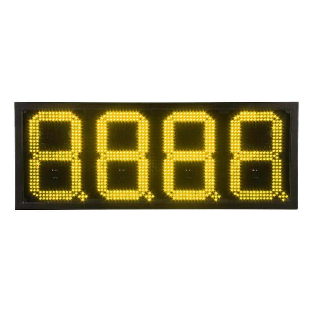 16 Inch Wholesale LED Gas Price Signs 7 Segment IP65 Outdoor Use Super Bright Yellow Display Board with Control System