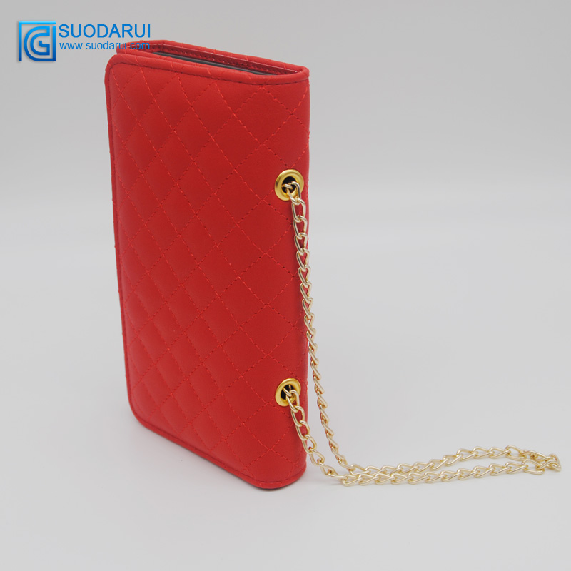 Fashion noble women mirror case for iphone with wallet pouch bag case