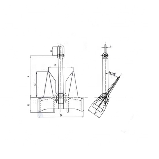 JV02 Type AC-14 SB High Holding Power Ship Anchor For Sale