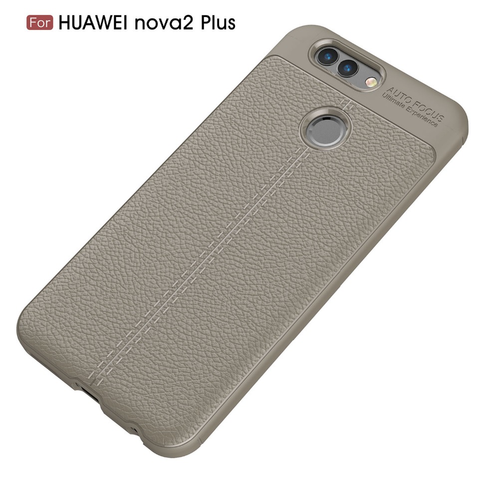 2017 New Design Carbon Fiber Lichee Pattern For Huawei Nova 2 Plus Soft TPU Case For Huawei Nova 2 Plus