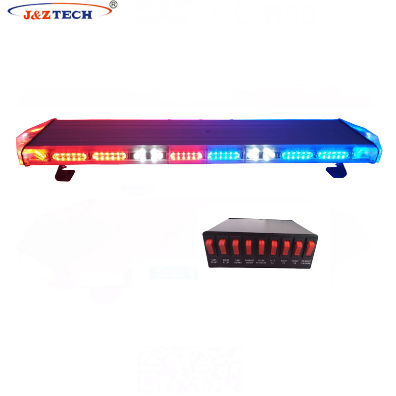 Red/blue with take down and traffic advisor lightbar police