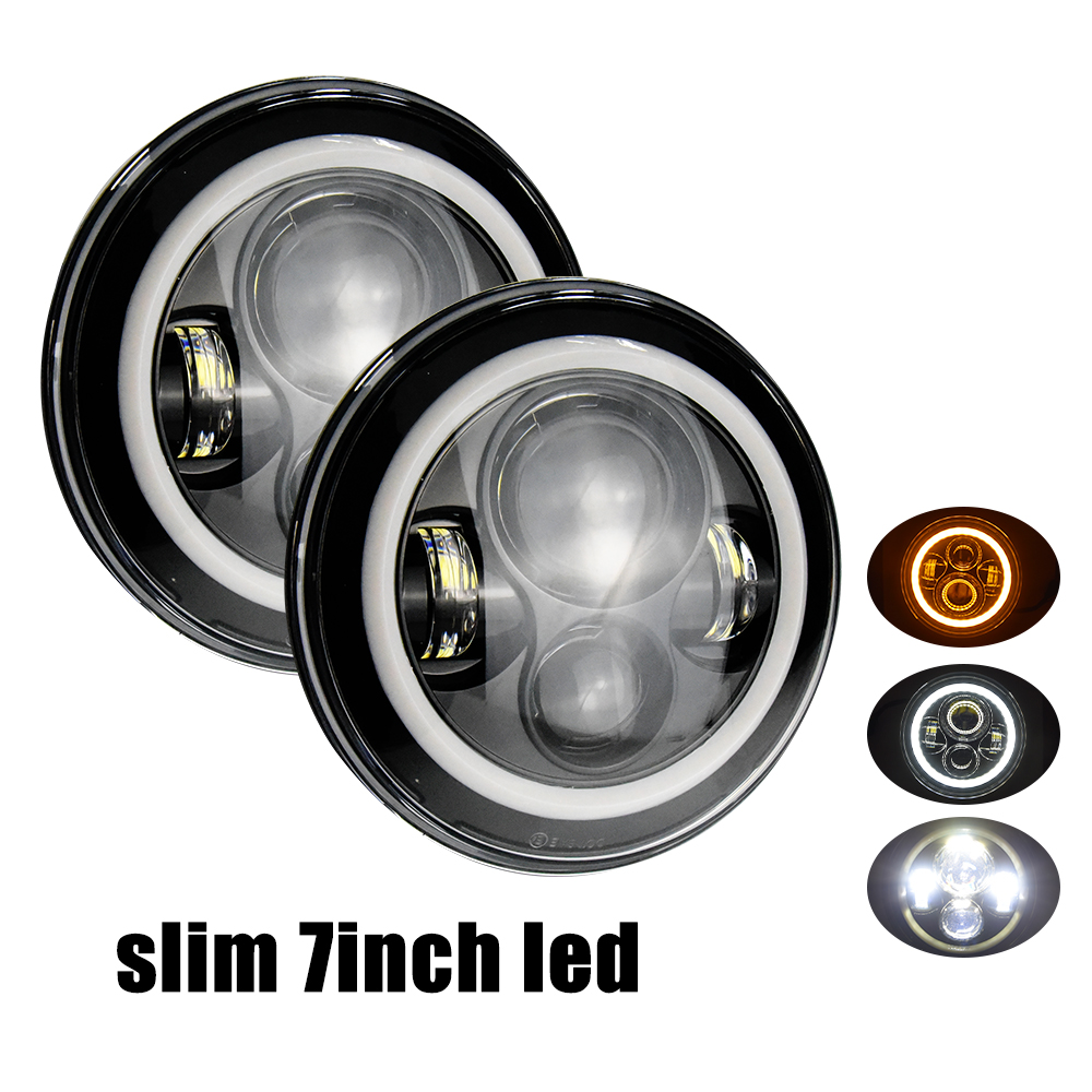 New product  7inch  round LED headlight slim 7inch led round headlight for off-road  motorcycle