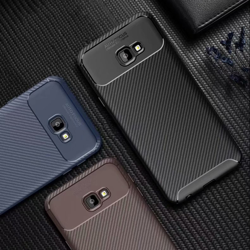 Carbon Fiber 360 Protective phone case For Samsung galaxy J4 Core TPU Silicone back cover case