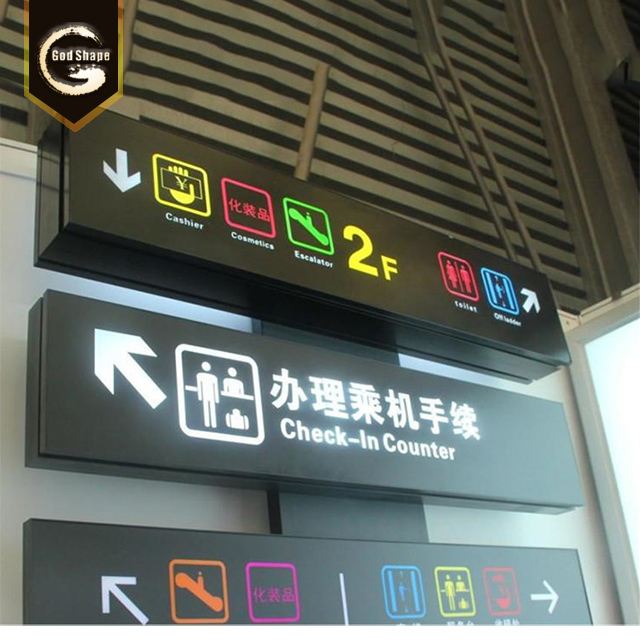 Airport Ceiling LED Light-Box for Directional Arrival Departure Sign