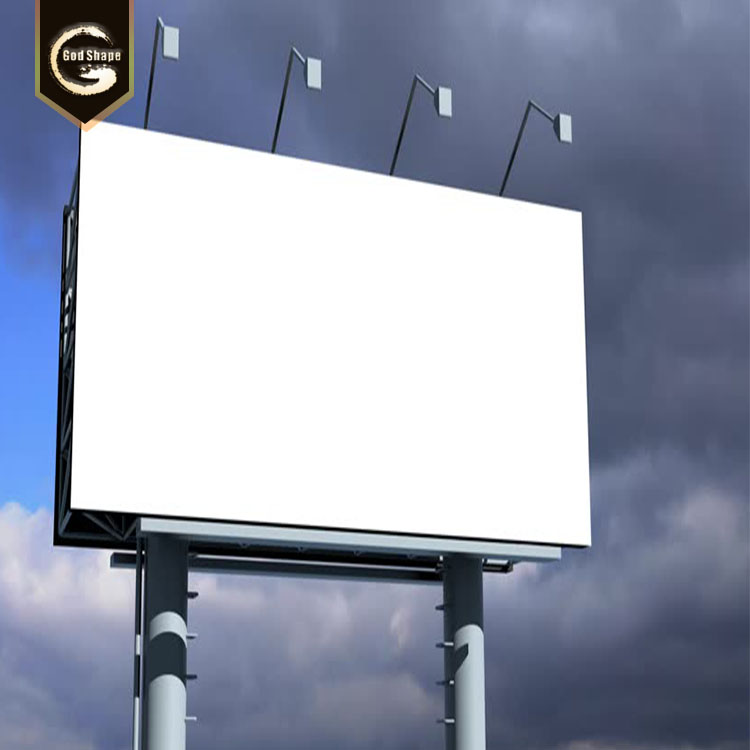 Free design Outdoor waterproof advertising billboard two sides one pole used in roads