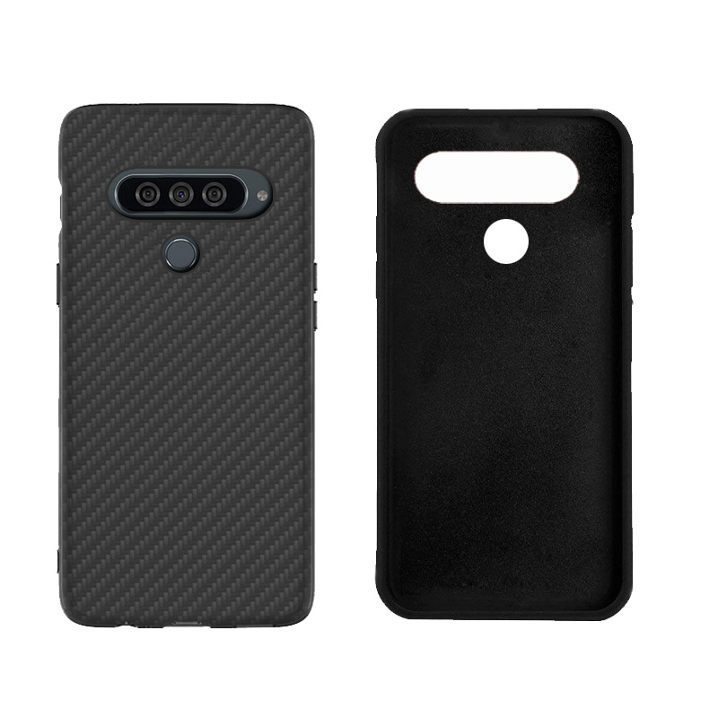 Matte Finish Carbon Fiber Textured Light Thin Shock Absorbing Bumper Skin hard case for LG G8S ThinQ
