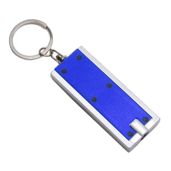 Promotional Gift Cheapest PVC LED Mini  Keyring Flashlight with Branding