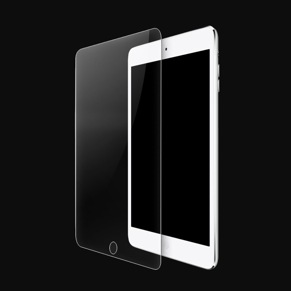Ultra Clear Slim Premium Tempered Glass Screen Protector Curved Frame Toughened Film Protective Cover for Apple iPad 5 6 Air 1 2