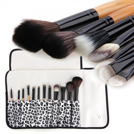 12 PCS Professional Makeup Brush Set Makeup Cosmetic Toiletry Eyeshadow Powder Brush Set Kit Case Makeup Tolls Brushes
