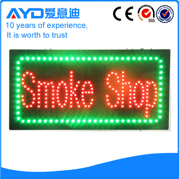 9*19'' Smoke Shop LED Open Sign, Super Bright Eye Catching Advertising Display Board for Smoke Shop