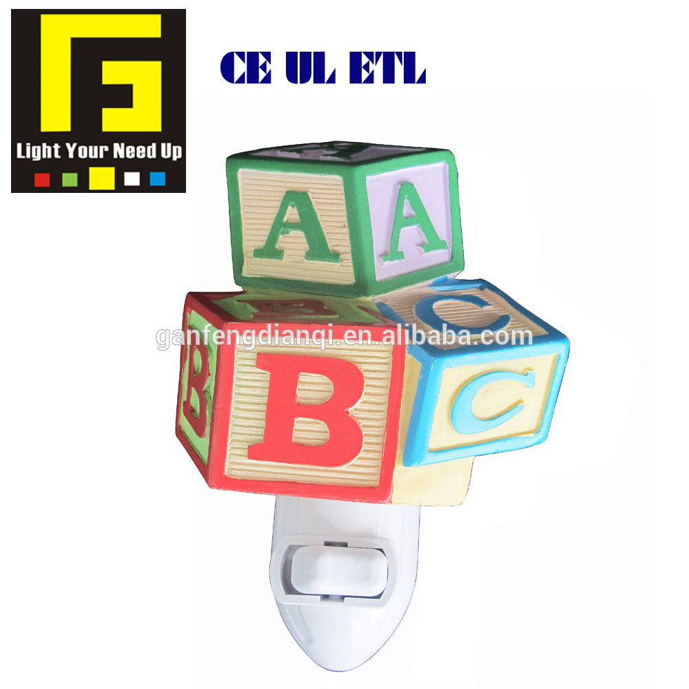 Block letters LED Night Light with UL ETL CE listed