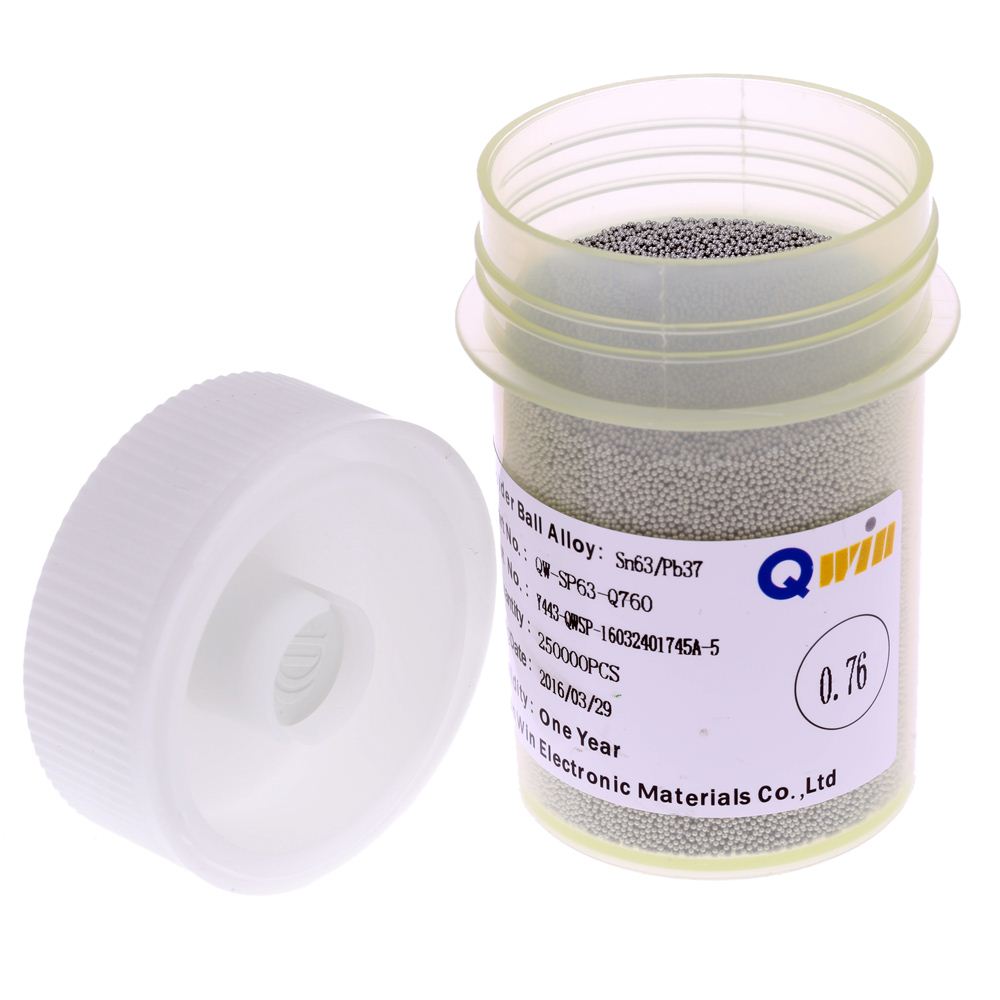 250k 0.76mm Soldering accessories High Quality Leaded Solder Balls Soldering Ball Sn63/Pb37 with good soldering ability