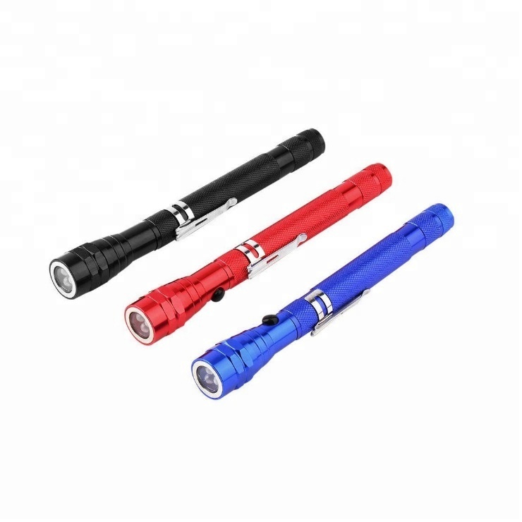 Wholesale Promotional Magnetic Pick-up Tool 3 Led Telescopic Flashlight