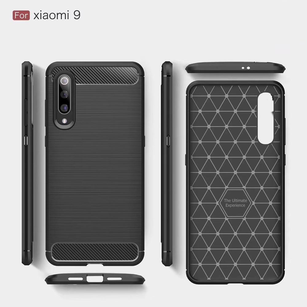 Carbon Fiber Tpu case For Xiaomi 9 Soft CF Cover