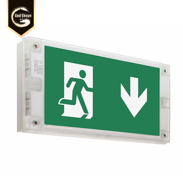Hot sale wall mounted green exit sign safety led acrylic emergency sign board