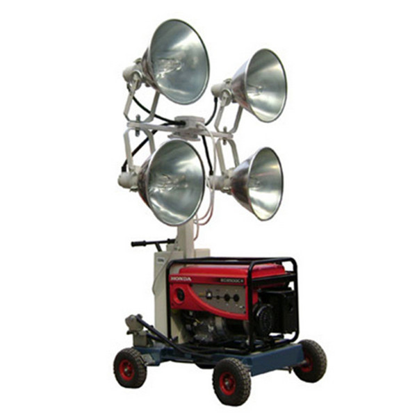 Manual/winch type light masts for mobile street lights telescopic light tower